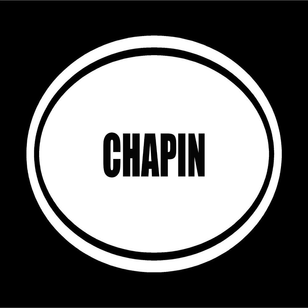 6" die Cut White Vinyl Chapin Name Oval Euro Style Decal Sticker