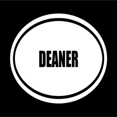 6" die Cut White Vinyl DEANER Name Oval Euro Style Decal Sticker