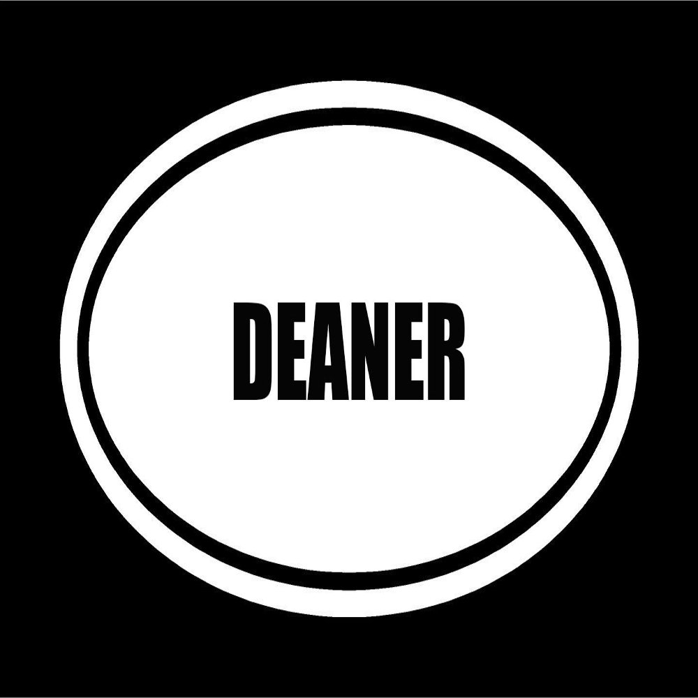 6" die Cut White Vinyl DEANER Name Oval Euro Style Decal Sticker