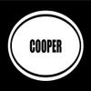 6" die Cut White Vinyl Cooper Name Oval Euro Style Decal Sticker view 1