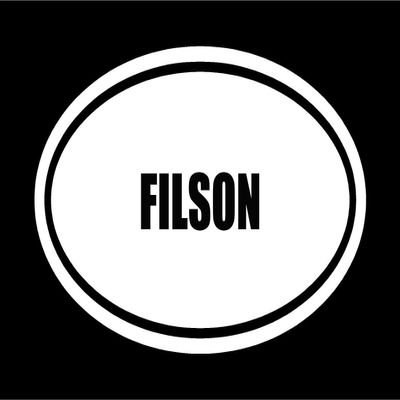 6" die Cut White Vinyl Filson Name Oval Euro Style Vinyl Decal Sticker
