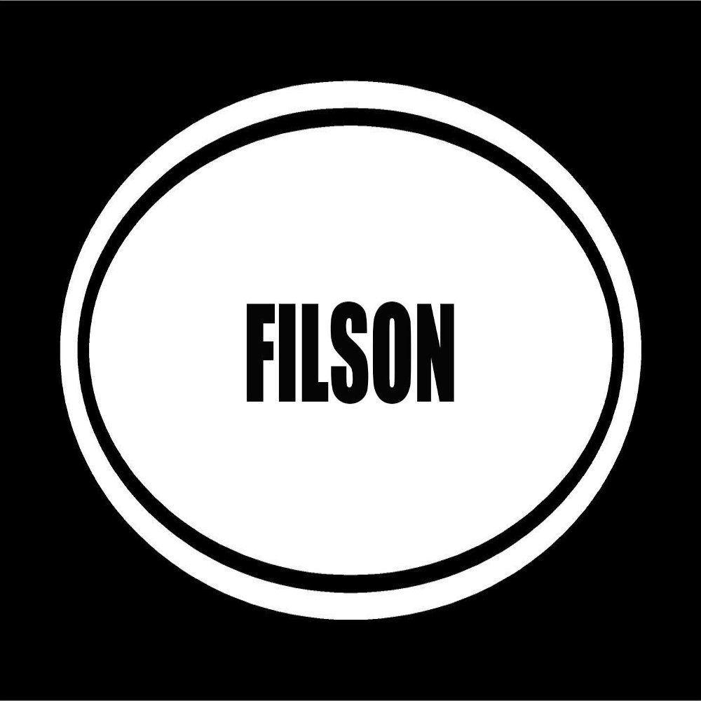 6" die Cut White Vinyl Filson Name Oval Euro Style Vinyl Decal Sticker