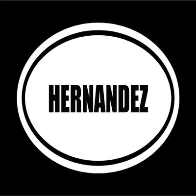 6" die Cut White Vinyl Hernandez Name Oval Euro Style Vinyl Decal Sticker