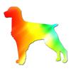 Brittany Dog Breed - Vinyl Decal Sticker - 4.1" x 3.75" - Tie Dye view 1