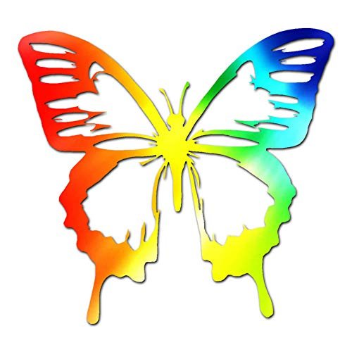 Decorative Decal - Butterfly Monarch 4" x 3.75" - Tie Dye - Vinyl Sticker