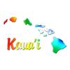 Kaua'i Hawaiian Island - Vinyl Decal Sticker - 6.45" x 3.75" - Tie Dye view 1