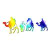 Three Wise Men Camel - Vinyl Decal Sticker - 9" x 3.25" - Tie Dye view 1