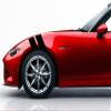 4 Inch Fender Bars Vinyl Racing Stripes Decals, Fits Mazda Miata and Most Cars, Driver Side, Black view 1