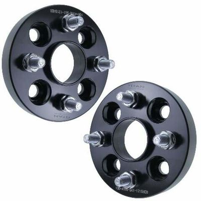 1 Inch Hub Centric Wheel Spacer Compatible with Honda Civic, Fit & Accord - 4x100 Bolt Pattern, 56.1mm Hub Bore, 12x1.5 Studs, 25mm Thick, 6061-T6 Billet Aluminum, Black - Pair