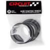 Circuit Performance 73.1mm OD to 64.1mm ID Black Plastic Polycarbonate Hub Centric Rings view 2
