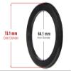 Circuit Performance 73.1mm OD to 64.1mm ID Black Plastic Polycarbonate Hub Centric Rings view 4