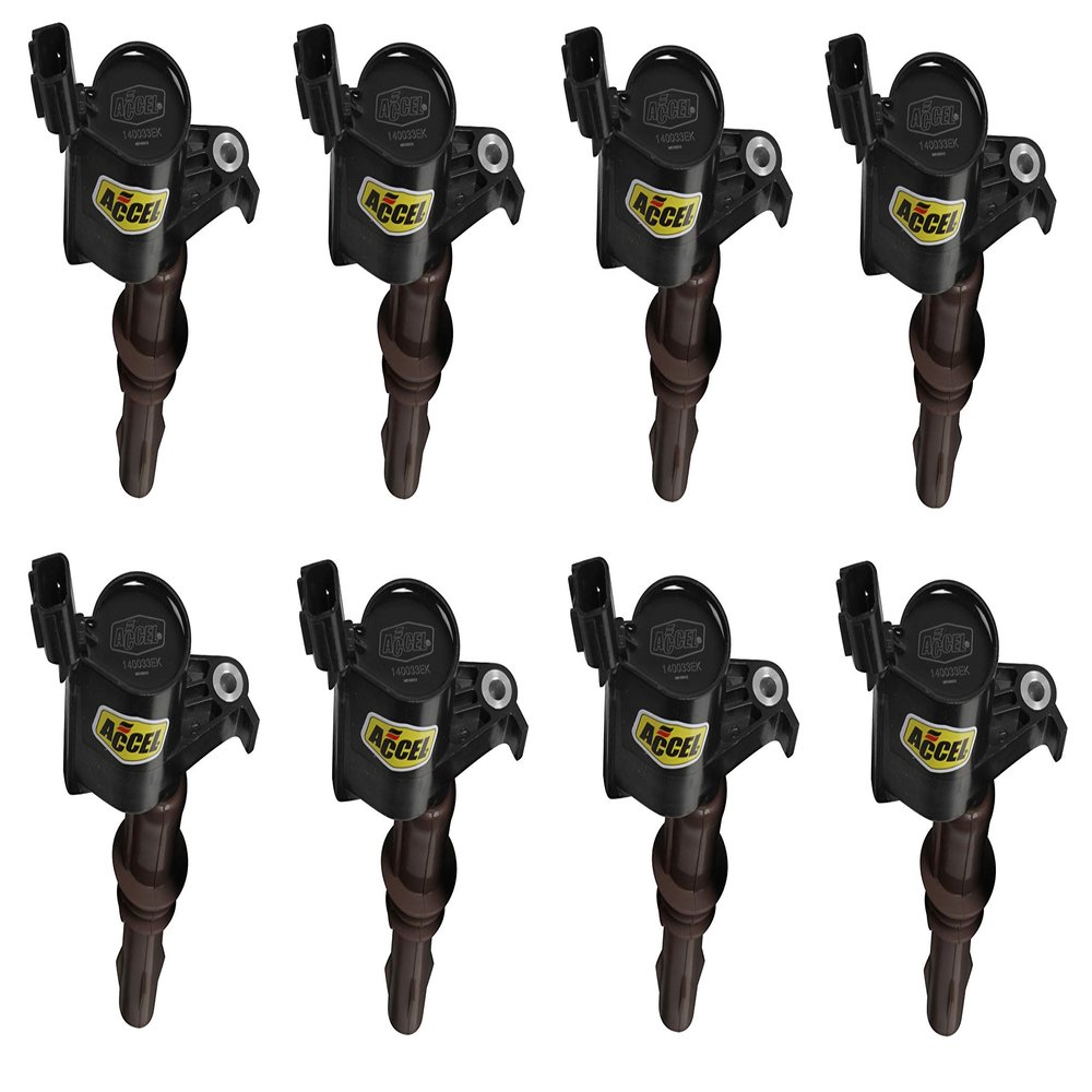 ACCEL 140033EK-8 SuperCoil Ignition Coil - Black, 8-Pack