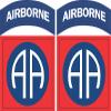 Army 82nd Airborne Division Patch 2 Pack of 3.8 Decals view 1