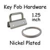 I Craft for Less 10 Key Fob Hardware with Key Rings Sets - 1" or 1.25" - Nickel (1.25") view 2
