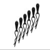 Body Clips + Aluminum Mount For 1/5 To 1/8 Models - 6Pcs Set Black view 1