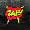 Applicable Pun Zap! Red Comic Book Style Lightning Cloud - Vinyl Decal for Outdoor Use on Cars, ATV, Boats, Windows and More - Color 12 inch view 2
