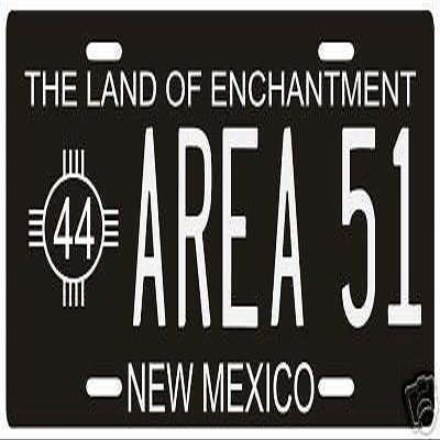 Area 51 Nuclear Testing Range Alien UFO New Mexico 1944 License Plate