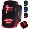 Whip Lights Rocker Switch ON/Off LED Backlit Lighted Whip Switch 12v UTV, Auto, Boat 20A RZR X3 UTV SXS Dune Buggy sandrail Golf cart (5361A23 Red) view 1