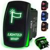 Whip Lights Rocker Switch ON/Off LED Backlit Lighted Whip Switch 12v UTV, Auto, Boat 20A RZR X3 UTV SXS Dune Buggy sandrail Golf cart (5361A24 Green) view 1