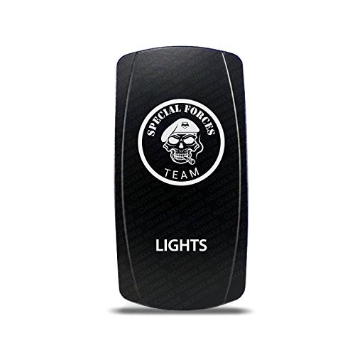 CH4X4 Rocker Switch Military Lights Symbol 7- Blue Led