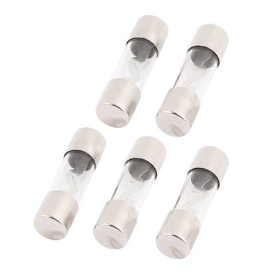 uxcell 5 Pcs Standard GLASS Audio Power Wire Agu Fuses 20A 38mm x 10mm