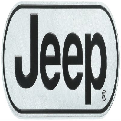 Plasticolor 002258R01 Jeep Brushed Chrome Hitch Cover, 1 Pack
