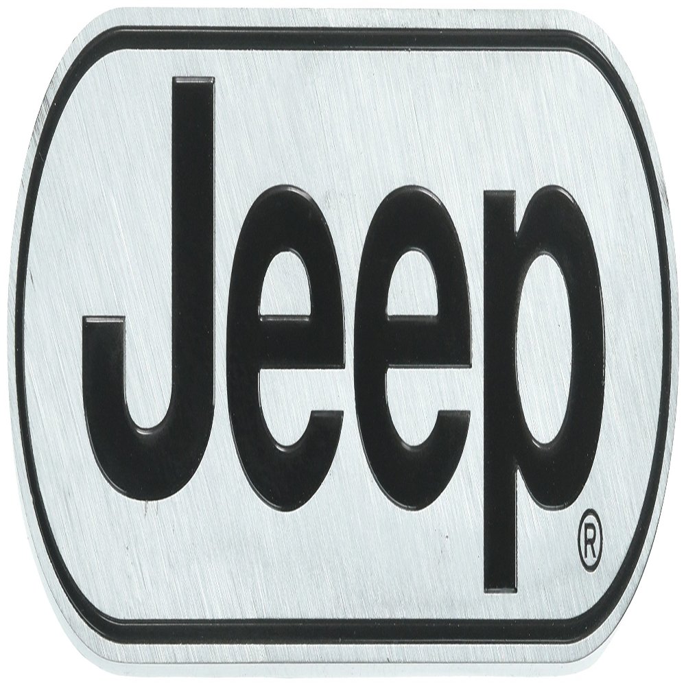 Plasticolor 002258R01 Jeep Brushed Chrome Hitch Cover, 1 Pack
