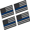 Thin Blue Line American Flag / 4 Pack / 2" Vinyl Vehicle Police Officer Support Graphic Decals view 1