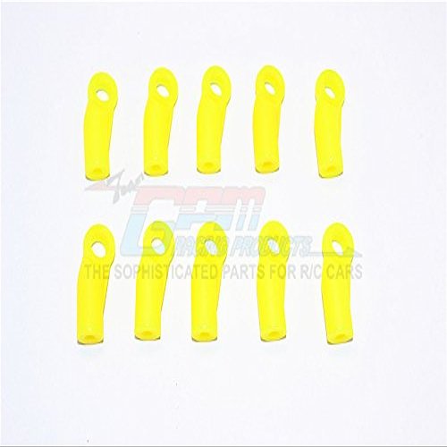 Nylon 4mm Clockwise And Anticlockwise Ball Links Of 19mm Long (Count From Middle Of The Hole And Use With 5.8mm Balls) - 10Pcs Yellow