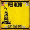 West Virginia Dont Tread On Me Novelty Metal License Plate Tag LP-8880 view 1