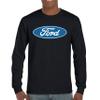Licensed Ford Logo Long Sleeve Novelty T-Shirt FoMoCo Truck Mustang Performance Black Small view 2