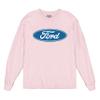 Licensed Ford Logo Long Sleeve Novelty T-Shirt FoMoCo Truck Mustang Performance Light Pink Medium view 1