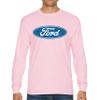 Licensed Ford Logo Long Sleeve Novelty T-Shirt FoMoCo Truck Mustang Performance Light Pink Medium view 2