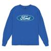 Licensed Ford Logo Long Sleeve Novelty T-Shirt FoMoCo Truck Mustang Performance Royal Blue Large view 1