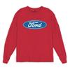 Licensed Ford Logo Long Sleeve Novelty T-Shirt FoMoCo Truck Mustang Performance Red Large view 1