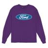 Licensed Ford Logo Long Sleeve Novelty T-Shirt FoMoCo Truck Mustang Performance Purple Large view 1