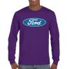Licensed Ford Logo Long Sleeve Novelty T-Shirt FoMoCo Truck Mustang Performance Purple Large view 2