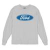 Licensed Ford Logo Long Sleeve Novelty T-Shirt FoMoCo Truck Mustang Performance Grey X-Large view 1