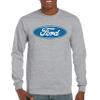 Licensed Ford Logo Long Sleeve Novelty T-Shirt FoMoCo Truck Mustang Performance Grey X-Large view 2