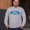 Licensed Ford Logo Long Sleeve Novelty T-Shirt FoMoCo Truck Mustang Performance Grey X-Large view 3