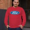 Licensed Ford Logo Long Sleeve Novelty T-Shirt FoMoCo Truck Mustang Performance Red X-Large view 3