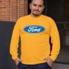 Licensed Ford Logo Long Sleeve Novelty T-Shirt FoMoCo Truck Mustang Performance Yellow XX-Large view 3