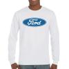 Licensed Ford Logo Long Sleeve Novelty T-Shirt FoMoCo Truck Mustang Performance White 3X-Large view 2