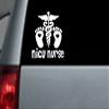 6" White Vinyl"NICU Nurse" Decal view 1
