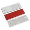 uxcell 4PCS White Rectangle Stick-on Safety Reflector Warning Plate w Mounting Holes view 1