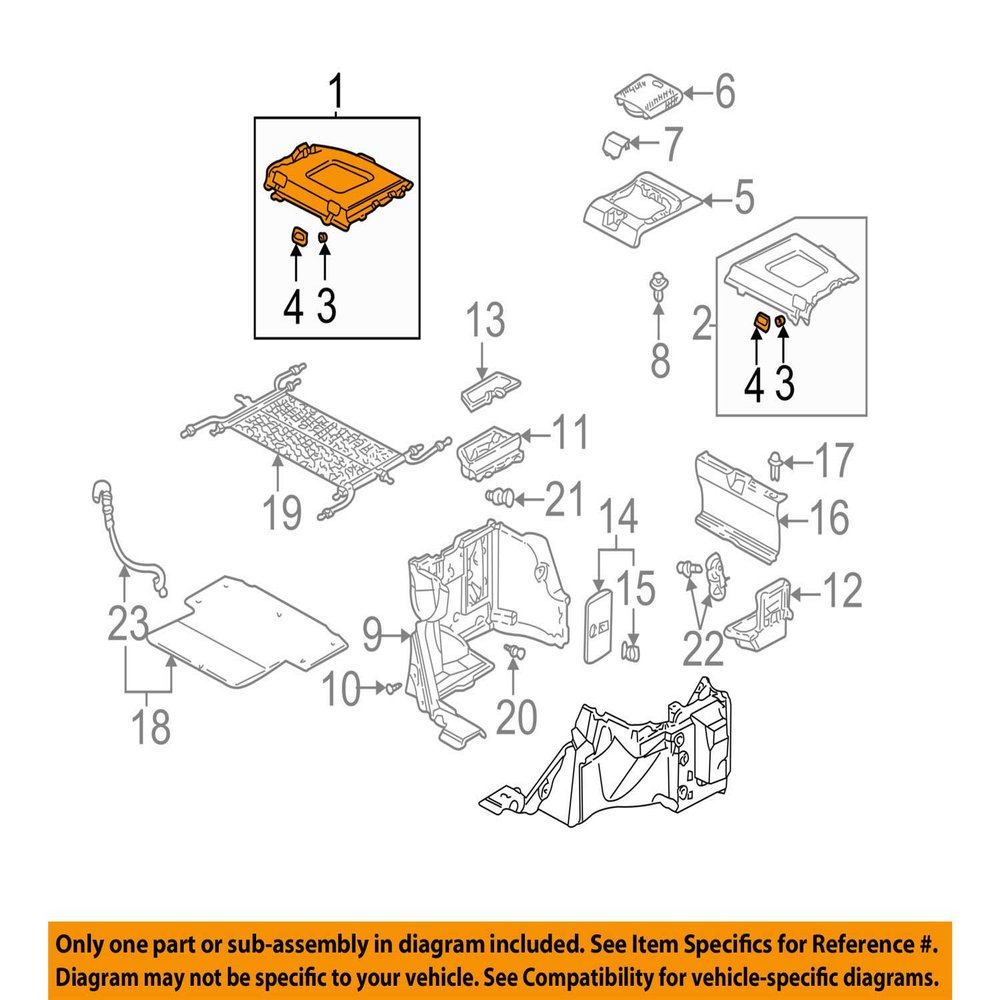 84500-S0K-A00ZB Tray R *Nh167 L* for Honda