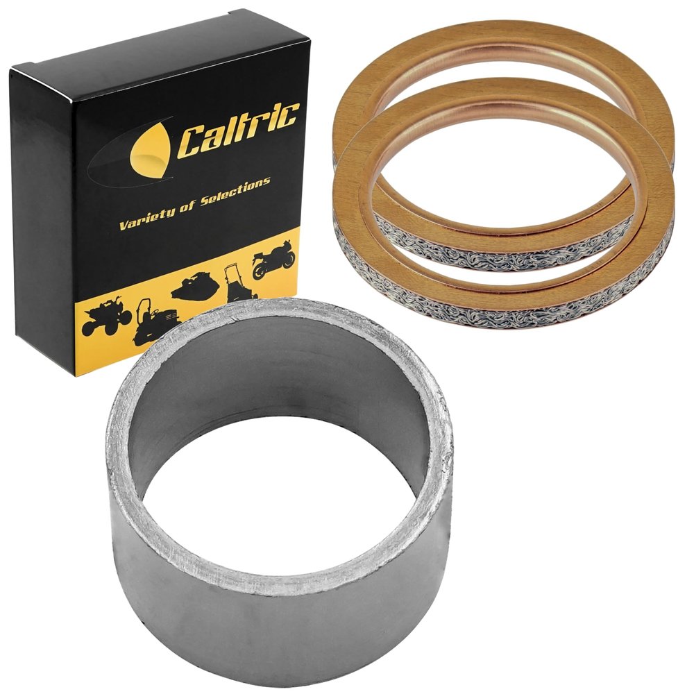 Caltric Muffler Pipe Gaskets Compatible with Yamaha Grizzly 600 Yfm600F 4X4 1998-2001
