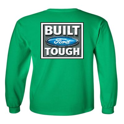 Built Tough Long Sleeve T-Shirt Licensed Ford Truck 4x4 F150 Mustang Green Small