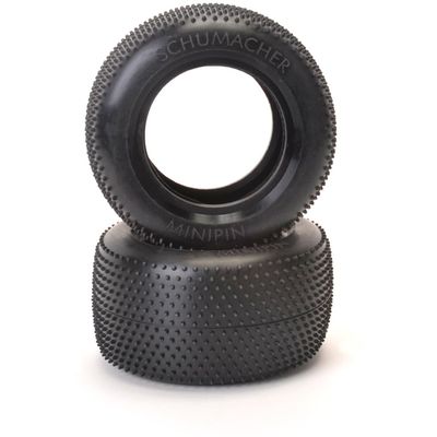 Schumacher Mini Pin 2.2" 1/10 Truck Carpet Tires (2) (Blue)