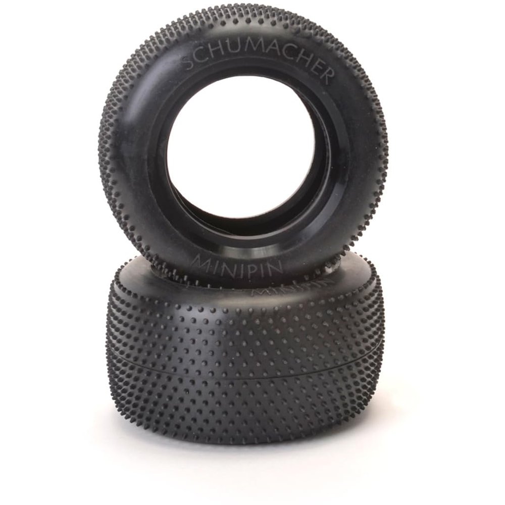 Schumacher Mini Pin 2.2" 1/10 Truck Carpet Tires (2) (Blue)